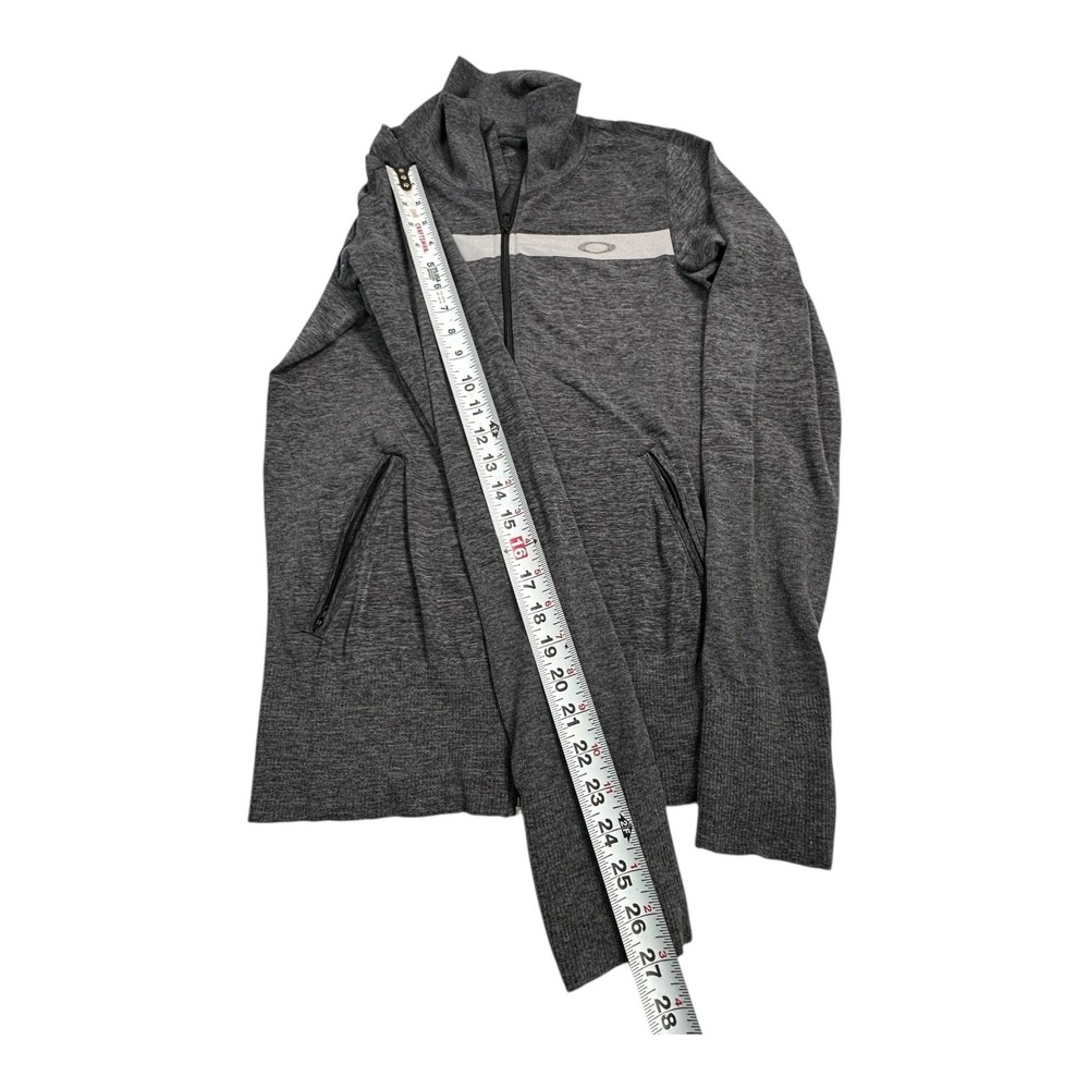 Oakley‎ Men Heathered Gray Full Zip Hoodie Jacket Athletic Sportswear Size Large - Picture 6 of 7